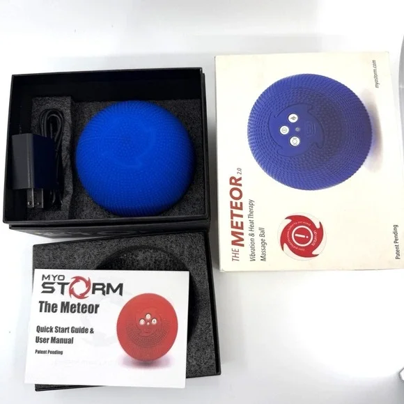 MyoStorm Meteor 2.0 Vibration & Heat Therapy Massage Ball Blue New Open Box  Women